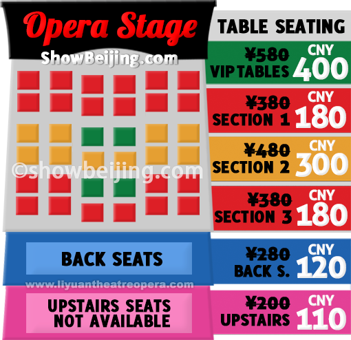 Liyuan Theatre Ticket Price List